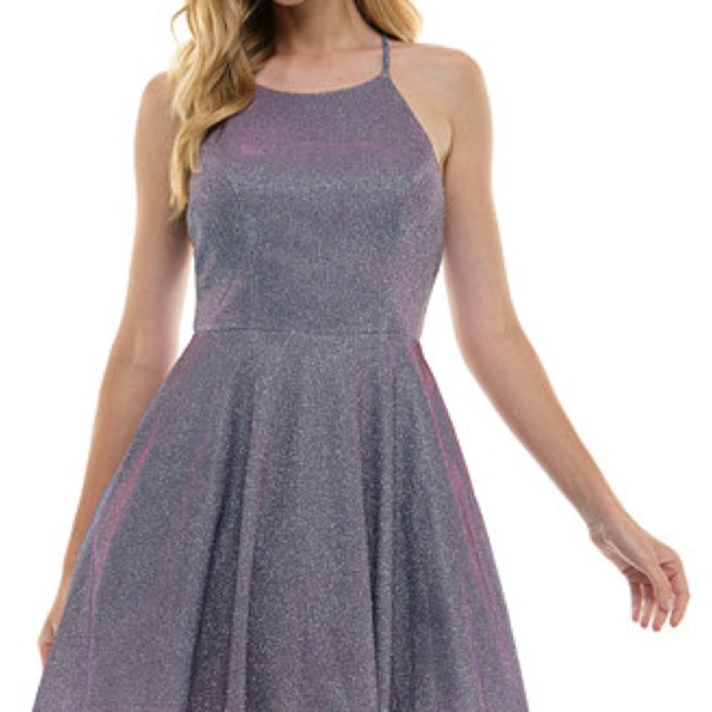 City Studio Glittering Purple Prom Dress